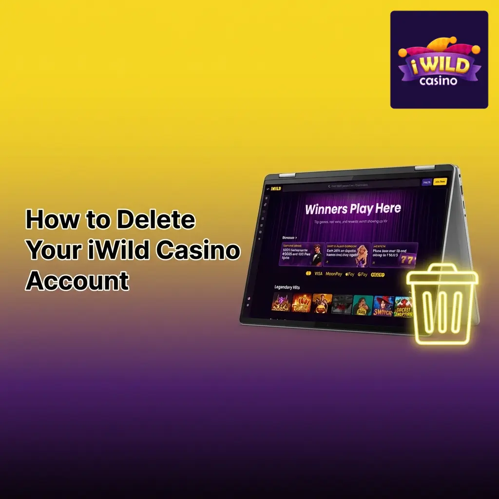 Step-by-step guide on how to delete your iWild Casino account via customer support, including self-exclusion options