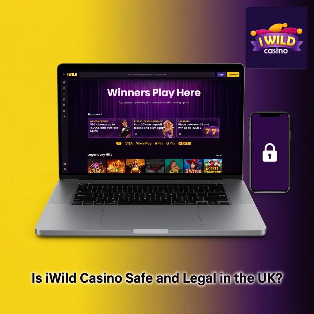 iWild Casino safety and legality in the UK showing SSL encryption and responsible gambling tools