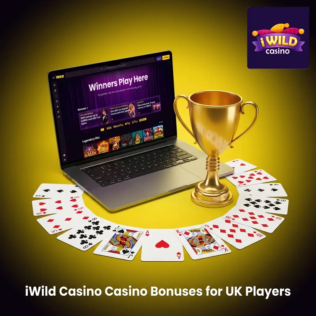 iWild Casino bonuses and promotions for UK players covering slots, live tables, and jackpot games