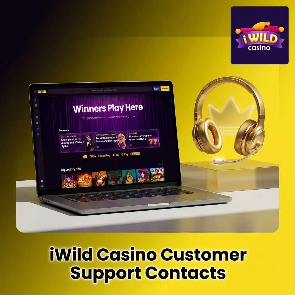 iWild Casino customer support channels including live chat, email, and Help Centre for UK players