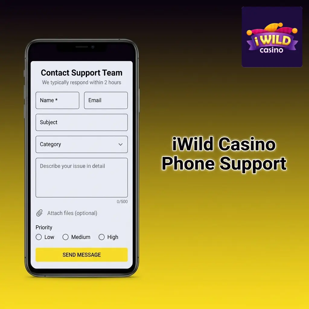 iWild Casino phone support unavailable, with live chat and email recommended as alternative contact options for UK players