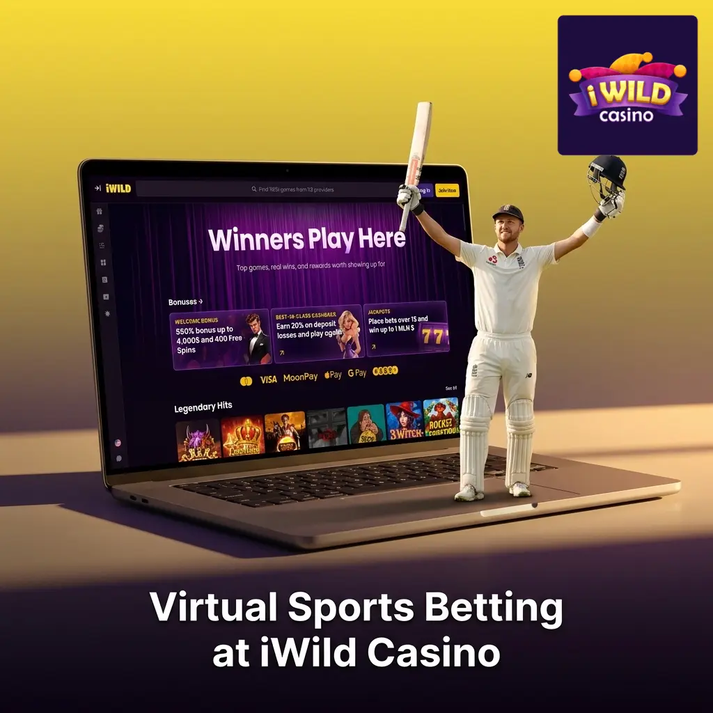 Virtual sports betting options at iWild Casino including football, horse racing, greyhound racing and tennis powered by RNG